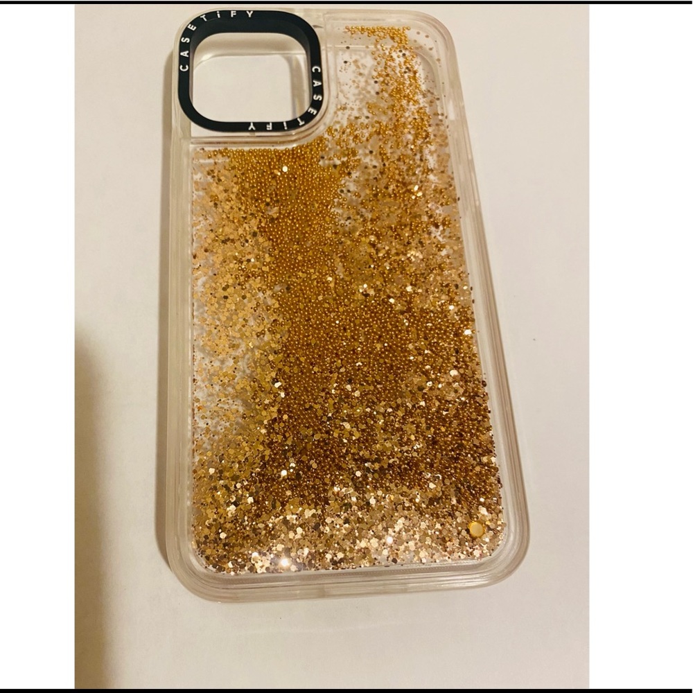 Casetify IPhone 11 Pro Gold Glitter Case